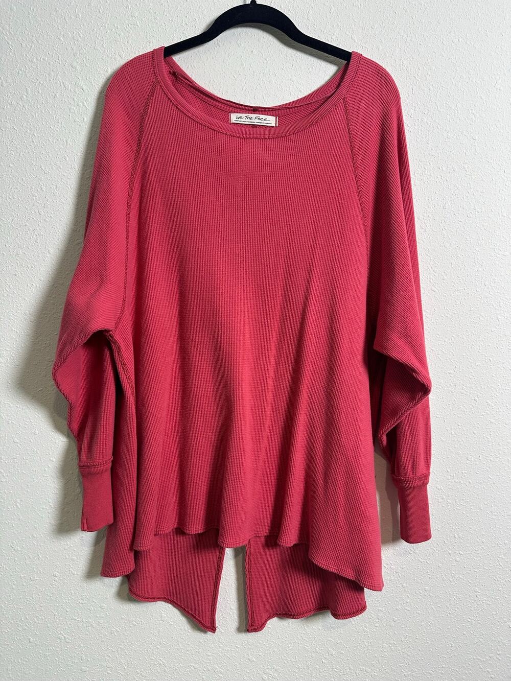 We the Free Free People Medium Oversized Amelia Thermal Waffle Knit